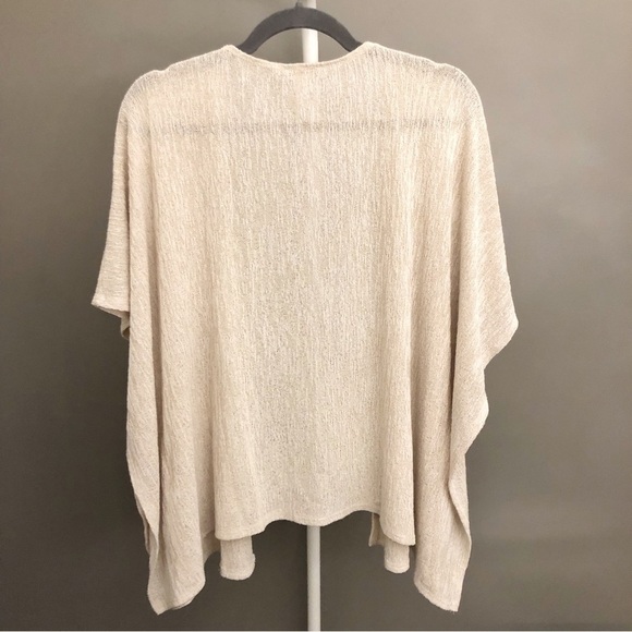 LAURA Petites Oversized Knitted Minimalist Beige Slouchy Kimono Blouse Cardigan. - Picture 9 of 12